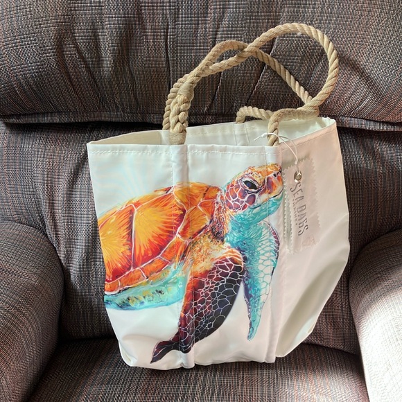 Seabags Maine sea turtle tote bag NWT - Picture 1 of 7